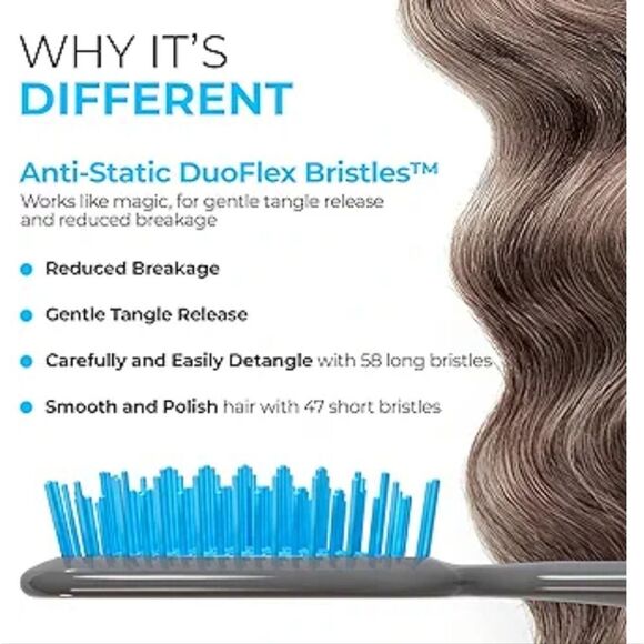 FHI Heat Unbrush Wet & Dry Detangling Brush - Sky - Picture 4 of 13